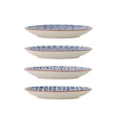 Bloomingville - Karine Tallerken, Blå, Stentøj - Ø20 × H2,5 cm, sæt med 4