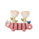 Bloomingville - Missy Lysestage, Multifarvet, Stentøj - L20 × H14,5 × B6,5 cm