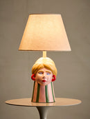 Bloomingville - Miss Jody Bordlampe, Multifarvet, Stentøj - Ø24 × H41 cm