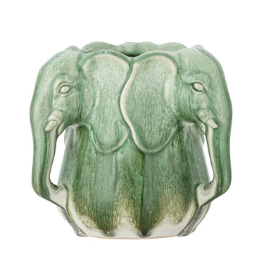 Bloomingville - Pontus Vase, Grøn, Stentøj - Ø15,5 × H15,5 cm