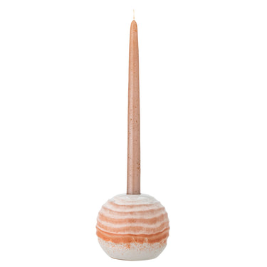 Bloomingville - Paula Lysestage, orange, Stentøj - Ø12 × H10 cm