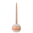Bloomingville - Paula Lysestage, orange, Stentøj - Ø12 × H10 cm