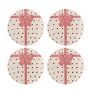 Bloomingville - Bowie Tallerken, Rosa, Stentøj - Ø20,5 × H2 cm, sæt med 4