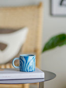 Bloomingville - Ninka Kop, Multipak, Blå, Stentøj - Ø7,5 × H8 cm, sæt med 6