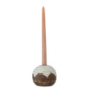 Bloomingville - Paula Lysestage, Brun, Stentøj - Ø12 × H10 cm