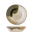 Bloomingville - Jules Tallerken Dyb, Grøn, Stentøj - Ø22 × H5 cm