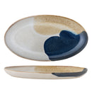 Bloomingville - Jules Serveringsfad, Blå, Stentøj - L33,5 × H3,5 × B18,5 cm
