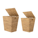 Bloomingville - Mios Vasketøjskurv, Natur, Vandhyacint - L40 × H45 × B30/L44 × H50 × B34 cm, sæt med 2