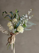 Bloomingville - Symphonie Buket, Hvid, Kunstige Blomster - Ø30 × H103 cm
