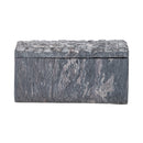 Bloomingville - Nubia Æske m/låg, Grå, Fedtsten - L15 × H7,5 × B10 cm