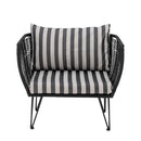 Bloomingville - Mundo Pudebetræk (uden fyld), Sort, polyester - L66 × H9 × B58/L75 × H45 × B9 cm, sæt med 2