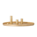 Bloomingville - Maxime Lysestage, Guld, Jern - Ø30 × H8 cm, sæt med 7