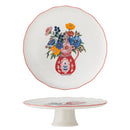 Bloomingville - Dorothy Kagefad, Multifarvet, Stentøj - Ø28 × H9 cm