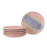 Bloomingville - Safie Tallerken, Multipak, Rosa, Stentøj - Ø15 × H2 cm, sæt med 6
