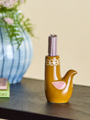 Bloomingville - Trudy Lysestage, Brun, Stentøj - L9 × H12,5 × B6 cm