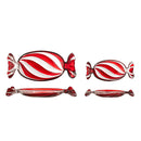 Bloomingville - Sweetie Serveringsfad, Rød, Glas - L24 × H3 × B10,5/L34 × H4 × B15 cm, sæt med 2