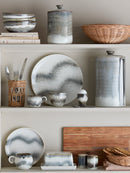 Bloomingville - Paula Morgenmadssæt, Grå, Stentøj - C:Ø9 × H8/B:Ø16 × H6/P:Ø20 × H1,5 cm, sæt med 12