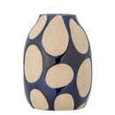 Bloomingville - Bashir Vase, Blå, Stentøj - Ø14,5 × H20 cm
