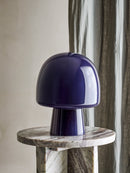 Bloomingville - Paddy Bordlampe, Blå, Glas - Ø20 × H26,5 cm