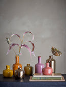 Bloomingville - Maien Deko Vase, Multifarvet, Stentøj - Ø7 × H14 cm, sæt med 7