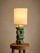 Bloomingville - Brady Bordlampe, Grøn, Stentøj - Ø25 × H68 cm
