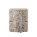 Bloomingville - Nezli Krukke m/låg, Natur, Marmor - L9 × H11,5 × B9 cm
