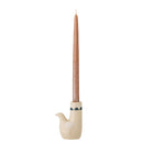 Bloomingville - Trudy Lysestage, Hvid, Stentøj - L9 × H12,5 × B6 cm