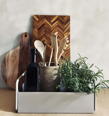 MOUD Home - BOX bakke mørk beige jern - 32×20 cm