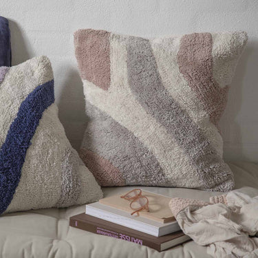 MOUD Home - FLOW pudebetræk 50×50 cm - beige/grå/brun
