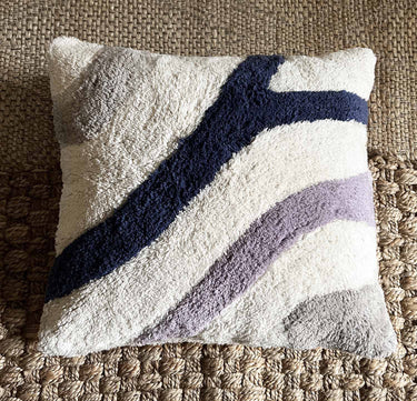 MOUD Home - FLOW pudebetræk 50×50 cm - beige/lilla/blå