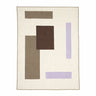 MOUD Home - PATCH quiltet tæppe 130×170 cm - lilla/beige/brun