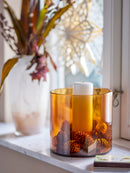 Bloomingville - Kahlah Lysestage, Brun, Genanvendt Glas - Ø19 × H18 cm