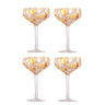 Bloomingville - Lilya Cocktail Glas, multipak, Rosa, Glas - Ø12 × H18 cm, sæt med 4