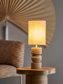 Bloomingville - Marci Bordlampe, Natur, Travertin - Ø19 × H53 cm