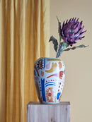 Bloomingville - Horus Vase, Multifarvet, Stentøj - Ø22 × H32 cm