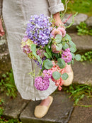 Bloomingville - Edge Buket, Lilla, Kunstige Blomster - Ø30 × H80 cm