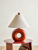 Bloomingville - Panja Bordlampe, Rød, Stentøj - Ø30 × H42 cm