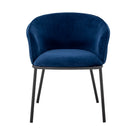 Bloomingville - Cortone Spisebordsstol, Blå, Genanvendt polyester - L60 × H76 × B63 cm