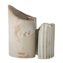 Bloomingville - Henaj Vase, Brun, Stentøj - L13 × H16 × B8,5/L18,5 × H23,5 × B13 cm, sæt med 2