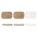 Bloomingville - Addison Tallerken, Grå, Stentøj - L22,5 × H1,5 × B14,5 cm, sæt med 3