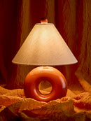 Bloomingville - Panja Bordlampe, Rød, Stentøj - Ø30 × H42 cm