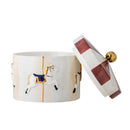 Bloomingville - Merry-go-round Krukke m/låg, Multifarvet, Stentøj - Ø19,5 × H20,5 cm