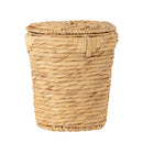 Bloomingville - Peri Kurv m/låg, Natur, Vandhyacint - Ø26 × H28 cm