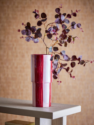 Bloomingville - Floki Vase, Rosa, Stentøj - Ø14 × H31 cm