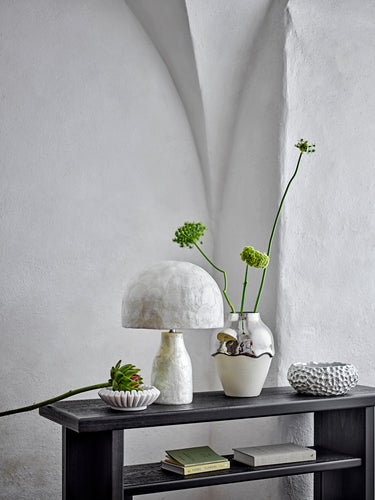 Bloomingville - Silvio Vase, Sølv, Stentøj - Ø20 × H26 cm