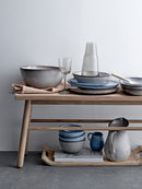 Bloomingville - Sandrine Morgenmadssæt, Blå, Stentøj - C:Ø8,5 × H8/B:Ø15 × H8/P:Ø22 × H2, sæt med 12