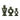 Bloomingville - Weio Lysestage, Grøn, Stentøj - L7 × H13 × B4,5/L10 × H15 × B5/L9 × H18 × B5,5 cm, sæt med 3