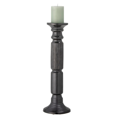 Bloomingville - Millas Lysestage, Sort, Keramik - Ø16 × H50 cm