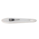 Bloomingville - Abrielle Serveringsbræt med kniv, Hvid, Marmor - L42 × H1,5 × B20 cm, sæt med 2