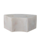 Bloomingville - Florida Lysestage, Hvid, Marmor - L14,5 × H6 × B7,5 cm